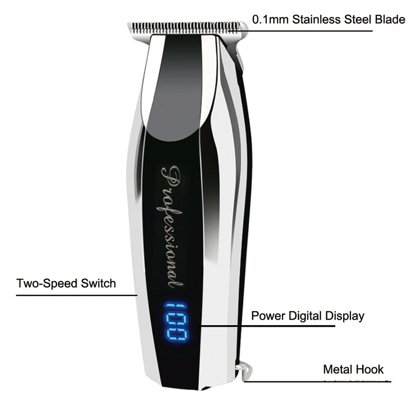 PULIS Professional Hair Clipper High Power Elektrischer Haarschneider mit Digitalanzeige Home Barber Glatze Werkzeugkopf Rasiermaschine