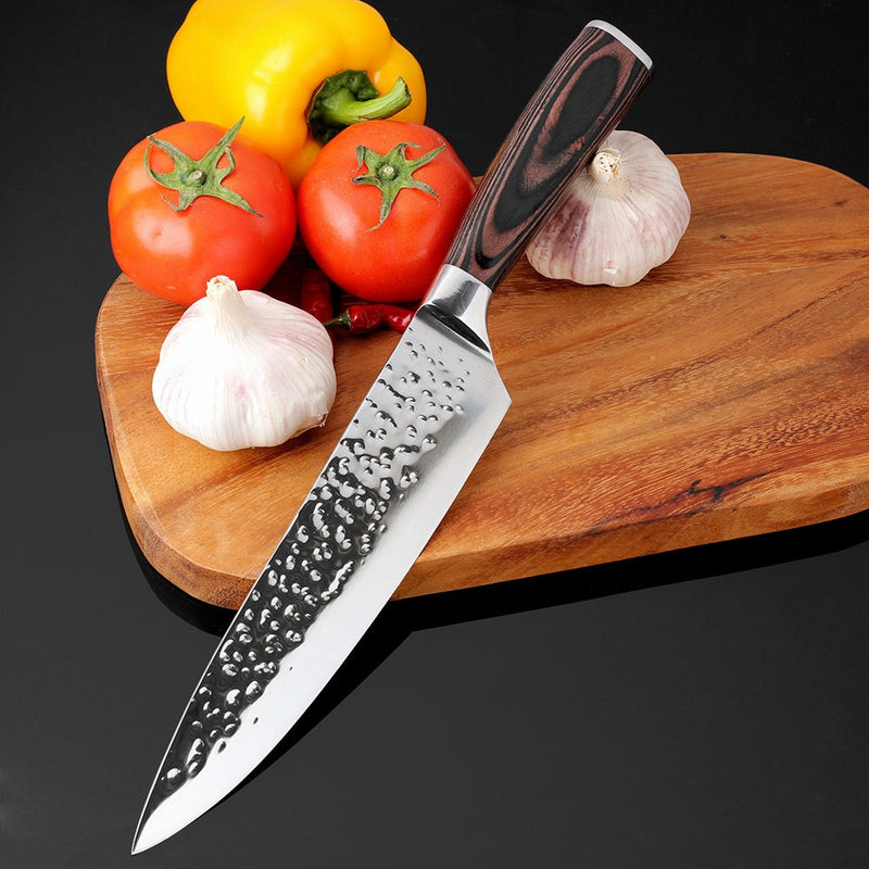 XITUO cuchillo de cocina Chef 8 pulgadas 7 "cuchillos de acero inoxidable Sushi carne Santoku japonés 7CR17 440C cuchillo de cocina de alto carbono