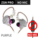 KZ ZSN Pro In Ear Auriculares Tecnología híbrida 1BA + 1DD HIFI Bass Metal Auriculares Sport Noise Cancelling Auriculares Monitor