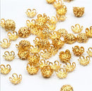 Bead Caps 300Pcs/lot Pick 4 Colors 5Leaf Hollow Flower End Beads Caps 10mm Jewelry Findings Making DIY Jewelry Supplies