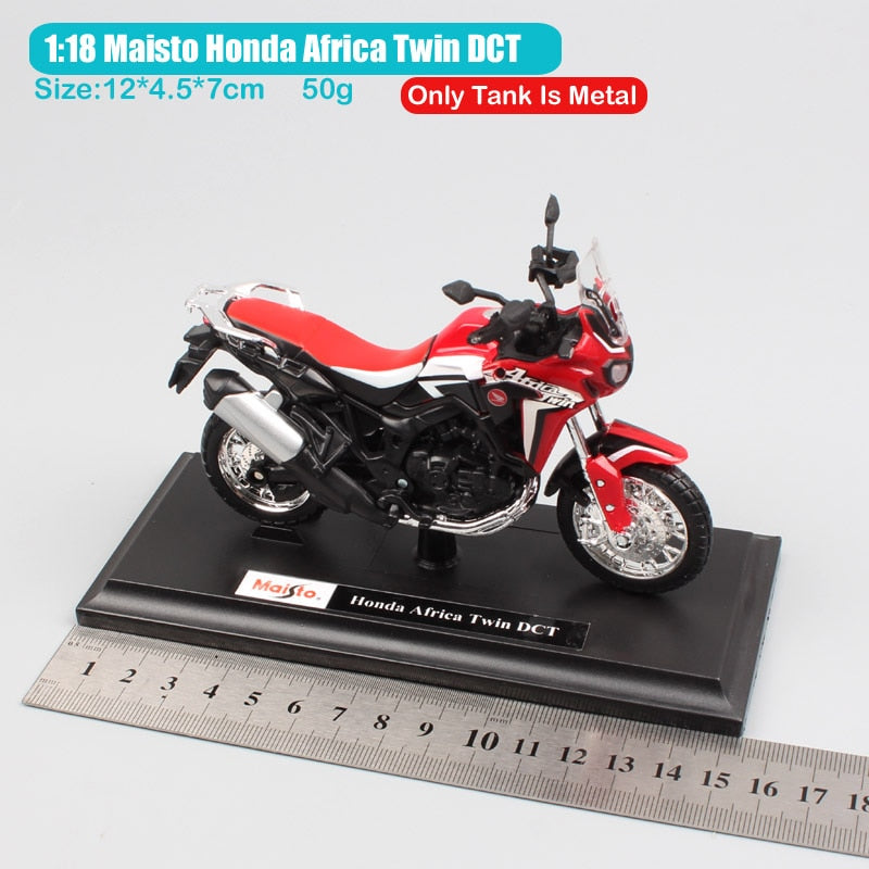 1:18 escala Maisto honda CRF1000L Africa Twin DCT 2016 aventura deporte diecast motocicleta juguete modelo todoterreno bicicleta vehículo réplica