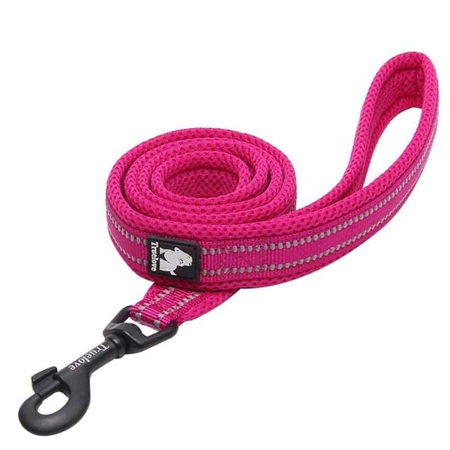 Truelove Soft Padded Mesh Dog Leash 3M Reflective Nylon Dog Leads Dog Pet Leash 11 Color 110cm Length Walking Training