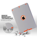 Cases For  iPad 9.7" 2017 2018(A1822/A1893),High-Impact Shockproof 3 Layers Soft Rubber Silicone+Hard PC Protective Cover Shell