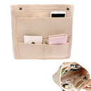 Multi-function Make up Bag,Felt Insert Purse Organizer,Multi Pocket Cosmetic Bags in Bag Organizer For Tote & Handbag Shaper