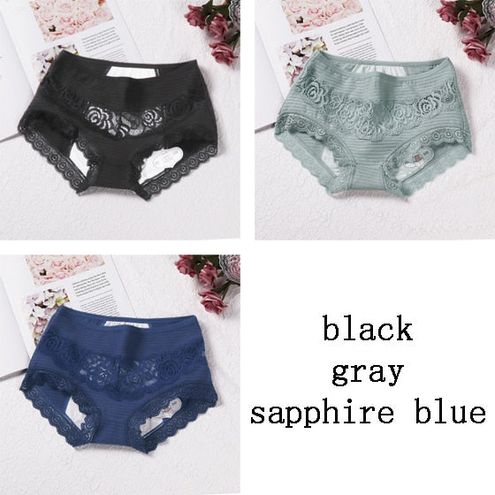 Leak Proof Menstrual Panties Physiological Period Pants Women Underwear Comfort Cotton Lace Briefs Undies Mid Rise Briefs 9059