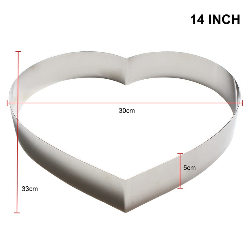 7-14 ZOLL Herz Kreis Form Hochzeit Ausstecher Fondant Kuchenform Mousse Kuchen Ring Backen Gebäck Dekoration Form Küchenwerkzeug