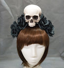 Tocado gótico Rose Skull Lolita Girls Hair Hoop Cosplay Party Disfraces hechos a mano Accesorio Halloween Head Band