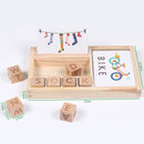 Candywood Holzbuchstabier-Wortspiel für Kinder, frühes Lernspielzeug für Kinder, die Holzspielzeug lernen, Montessori-Bildungsspielzeug