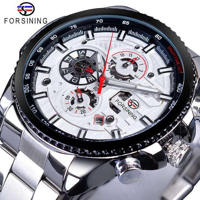 Forsining 2019 3 Dial Calendar Multifunction Military Luminous Hand Mens Mechanical Sport Automatic Wrist Watch Top Brand Luxury