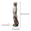 Outdoor Garden Resin Mongoose Crafts Statues Decoration Home Courtyard Balcony Cute Cat Animal Sculptures Decor Park Ornaments