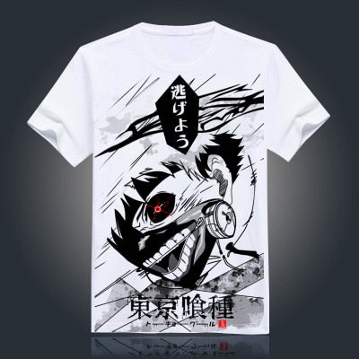Tokyo Ghoul T-shirt New Japan Anime Ken Kaneki Cosplay Costume Comfortable Breathable Milk Fiber T Shirt For Men Women Tops Tees
