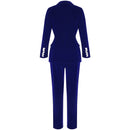 Ocstrade Summer Sets for Women 2020 New Navy Blue V Neck Long Sleeve Sexy 2 Piece Set Outfits High Quality Two Piece Set Suit