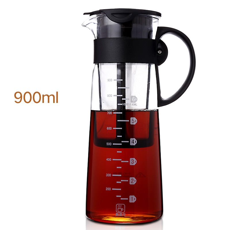 Portable Hot/cold Brew Dual Use Filter Coffee&Tea Pot Espresso Ice Drip Maker Glass Percolators Kitchen Accessories Barista Tool