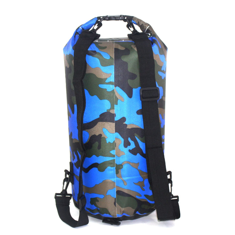 PVC Camouflage Waterproof Backpack Portable Outdoor Sport Rafting Bag River Tracing Swiming Bucket Dry Bag 2L 5L 10L 15L 20L 30L