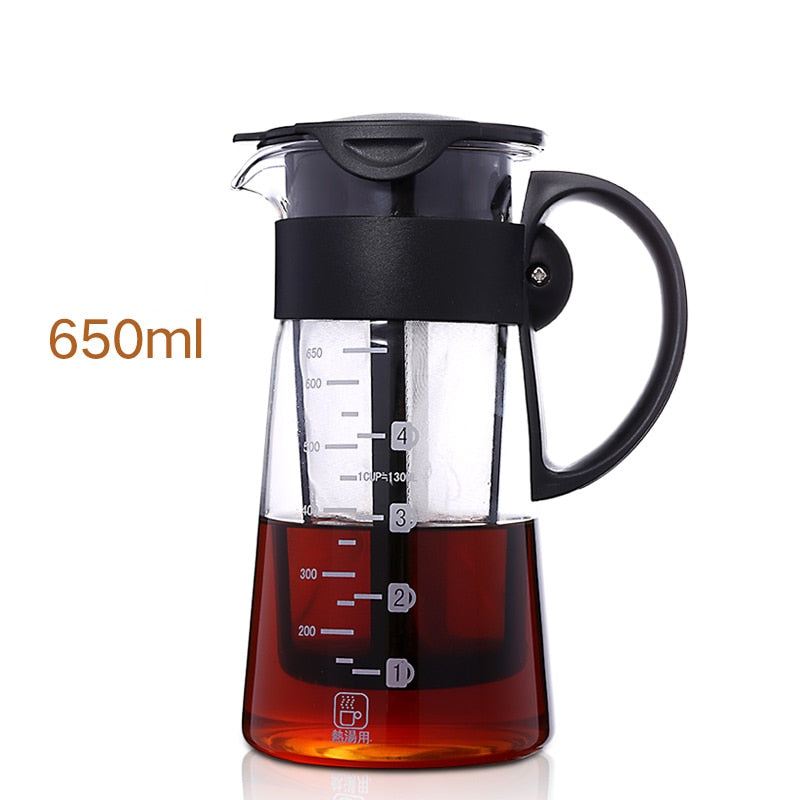 Portable Hot/cold Brew Dual Use Filter Coffee&Tea Pot Espresso Ice Drip Maker Glass Percolators Kitchen Accessories Barista Tool