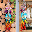H&D Chakra Dream Catcher Chandelier Prism Suncatcher Rainbow Maker Feather Home Wall Hanging Fengshui Dreamcatcher Decor Pendant