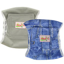 Ohbabyka 2Pack Pet Male Dog Cloth Diaper Physiological Sanitary Dog Shorts Underwear Pant for Pet Dogs Nappy Cover