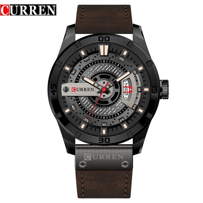 CURREN, moda novedosa, relojes creativos, reloj de pulsera deportivo de cuarzo militar informal, fecha de visualización, reloj Masculino, reloj Hodinky Masculino