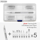 High Quality Professional Carving Knife and Cutting Board Set, Hand Tools for Paper Wood Sculpture Eraser Model Pen Knifes Sharp