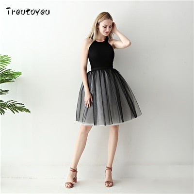 Gothic 7 Layers 65cm Mix Colors Tutu Tulle Skirt Women Streetwear High Waist Pleated Midi Skirts spudniczki jupe rokken faldas