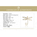 Lotus Fun Real 925 Sterling Silver Natural Handmade Fine Jewelry 18K Gold Cute Dragonfly Pendant without Necklace for Women Gift