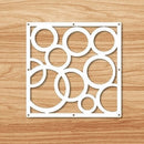 Pantallas colgantes de 12 piezas de 29x29 Cm para sala de estar, partes de paneles, arte de pared divisoria, decoración Diy, hilo de plástico de madera blanca