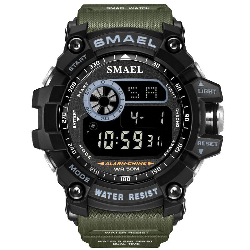 Relojes digitales militares SMAEL para hombre, reloj resistente al agua con alarma, reloj de pulsera deportivo con luz trasera LED, reloj de cuenta atrás cronógrafo para hombre 8010