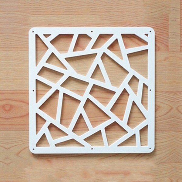 12-teilige 29 x 29 cm hängende Paravents Wohnzimmer Teile von Paneelen Trennwand Kunst DIY Dekoration weißes Holz Kunststoffgarn