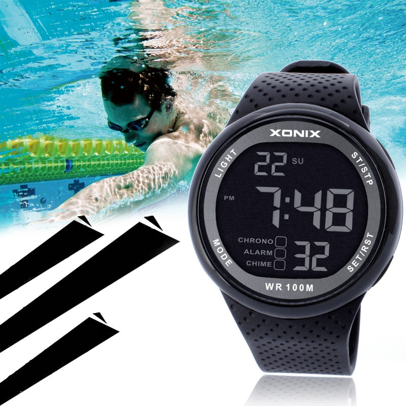 ¡¡¡Caliente!!! Relojes deportivos de moda para Hombre a prueba de agua 100m Reloj Digital divertido para exteriores Reloj de pulsera para natación y buceo Reloj para Hombre Montre Homme