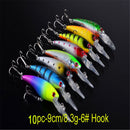 New Minnow Mixed 20pcs/Set Fly Fishing Lure Kit Set Artificial Hard Baits Lifelike Wobbler Carp Fishing Tackle Pesca Wholesale