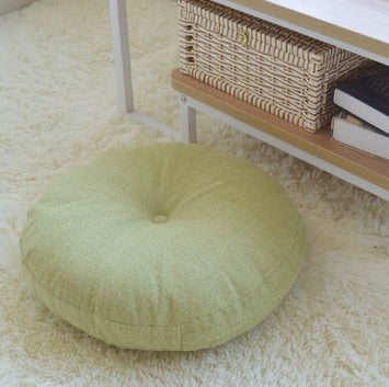 Round Shape 2 Size Cotton Linen Seat Cushion Silk Cotton Core Tatami Cushion Pillow Home Decoration Soft Car Sofa Cushion