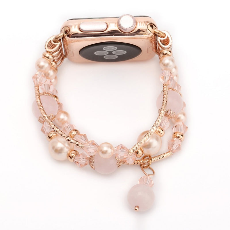 Natural Agate Band for Apple Watch Series 3 4 5 6 SE Strap Women Fashion Wrist Bracelet for iWatch 38mm 42mm 40mm 44mm Watchband