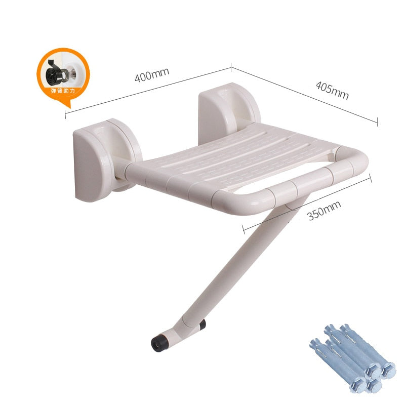 Flip Up Toilet Safety Frame Rail Shower Grab Bar for Elders Senior Kids Care, Bathroom Handrail, Folding Seat, Bath Chair