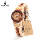 BOBO BIRD M25 Women Wooden Watch Luxury Quartz Movement Lightweight Ladies Wristwatch Relojes de mujer With Gift Box