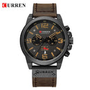 Nuevo reloj para hombre CURREN, relojes de pulsera de cuarzo de lujo para hombre, relojes deportivos con fecha militar de cuero para hombre, reloj Masculino