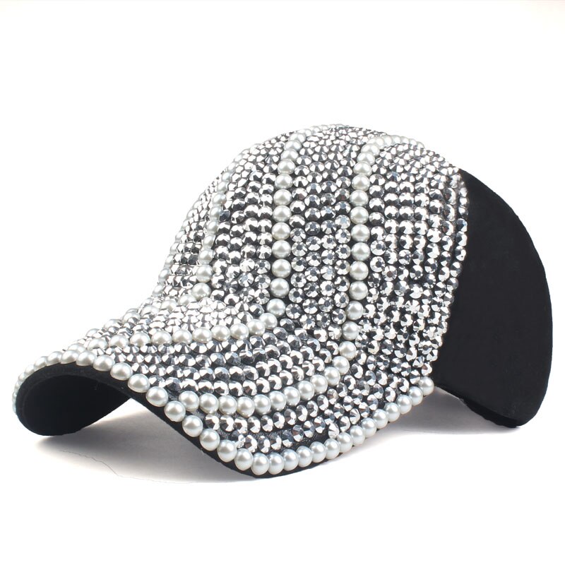 [YARBUU] nueva marca de gorras de béisbol para mujer, sombrero con diamantes de imitación, gorra para mujer y niña, gorra snapback de color negro, gorras ajustables