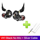 New QKZ VK1 4DD In Ear Earphone HIFI DJ Monito Running Sport Earphones Earplug Headset Earbud ZS10 ZS6 fone de ouvido audifonos