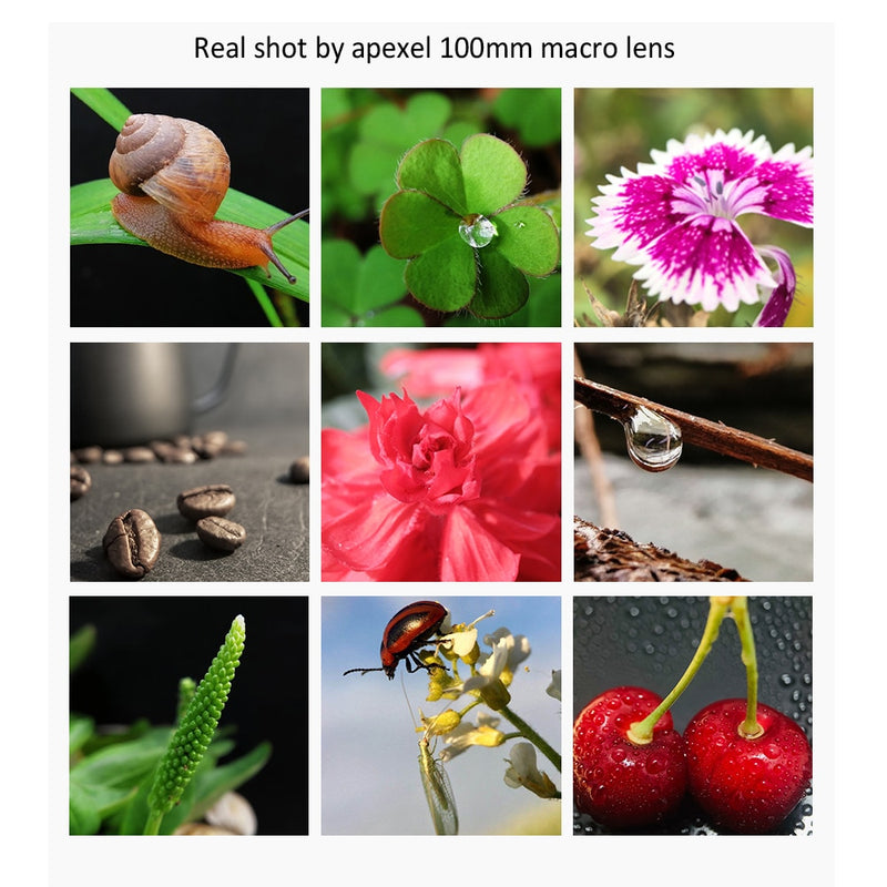 APEXEL camera phone lens 100mm macro lens 4K HD super macro lenses+CPL+star filter for iPhonex xs max Samsung s9 all smartphone