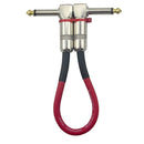 6 X  Guitar Patch Pedal Cable 15/21/30cm/ 0.5ft Long with 1/4 Inch 6.35mm Gold Right Angle Plug Different Colors to Choose