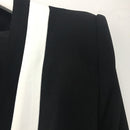 HIGH STREET New Fashion 2023 Designer Blazer Women's Classic Black White Color Block Metal Buttons Blazer Jacket Outer Wear