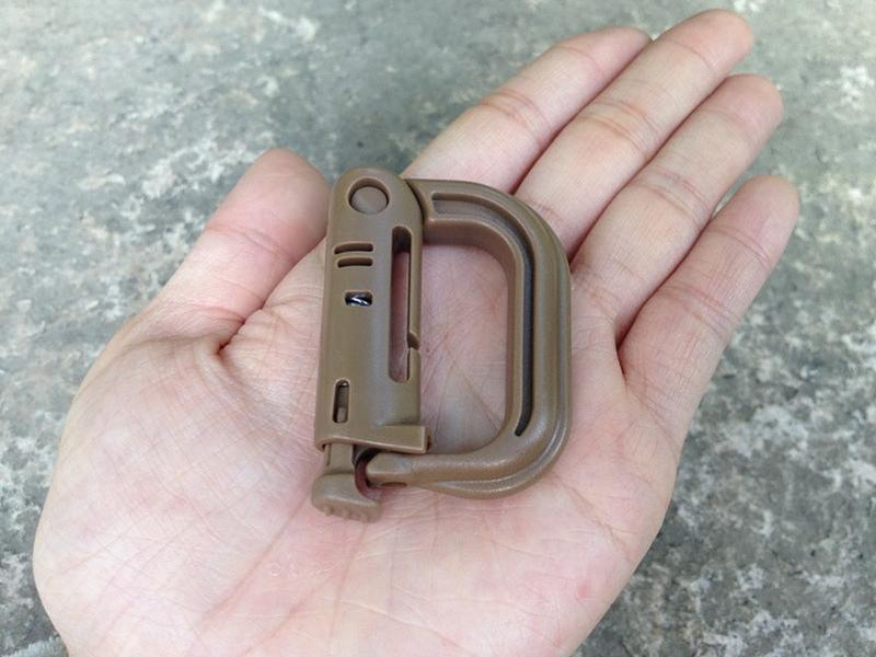 5PCS Grimloc Molle Carabiner D Locking Ring  Plastic Clip Snap Type Ring Buckle Carabiner Keychain ITW fastener Bag buckle