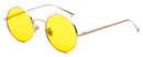 Peekaboo gold round metal frame sunglasses men retro 2018 summer style women red lens sun glasses unisex yellow pink black