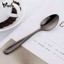 Cucharas de té de 8 Uds., cuchara de café de acero inoxidable, minicuchara dorada creativa, juego de vajilla colorida para postre, cuchara para helado para fiesta