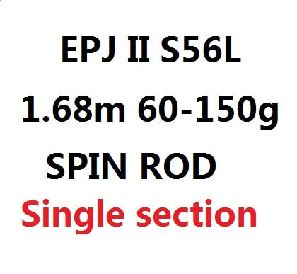 ECOODA EPJ II Full Fuji Parts Single Section 1.6m/1.68m/1.52m  Spinning/Casting Rod  Corss Carbon Boat Rod Jigging Rod