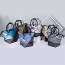 New Fashion Luminous Bao Bag Womens Geometry Handbag Casual Female Matte Folding Tote Bags Women Diamond Crossbody Shoulder Bag