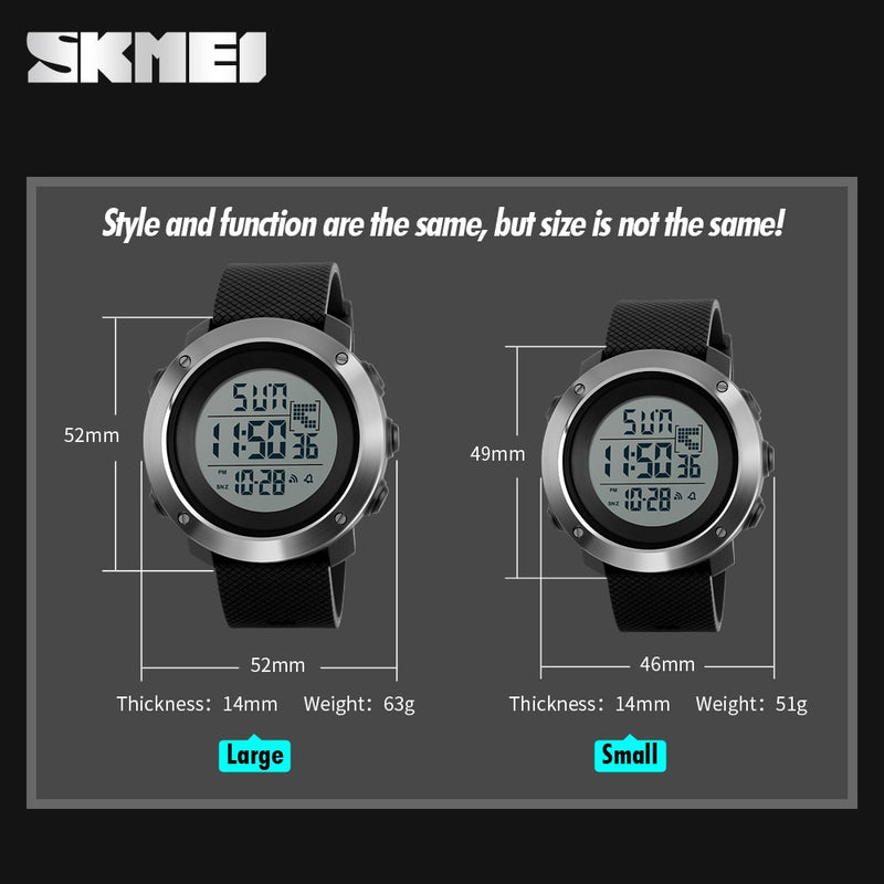 Relojes digitales para hombre, cronógrafo informal a la moda, reloj deportivo de doble hora, reloj electrónico Led para hombre, reloj Masculino SKMEI