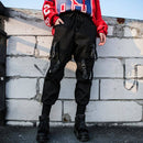 Black High Waist Cargo Pants Women Casual Punk Pants Gothic Streetwear Pencil Harajuku Cool Trousers Fashion Hip Hop Girls Pants