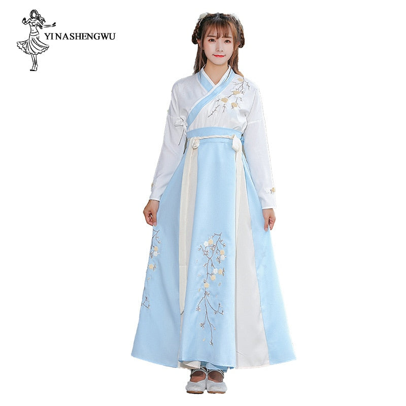 Hanfu Mulheres Women Plum Hanfu Costume Dress Fairy Skirt Fresh and Elegant Huaqing Pavilion Hanfu Clothing Chinese Style