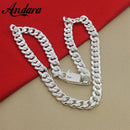 High Quality 10MM 20&#39;&#39;24&#39;&#39; 50cm 60cm Men Necklace 925 Silver Link Chain Necklaces For Male Jewelry Party Gift