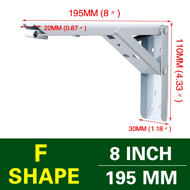 NAIERDI 2PCS Triangle Folding Angle Bracket Heavy Support Adjustable Wall Mounted Bench Table Shelf Bracket Furniture Hardware